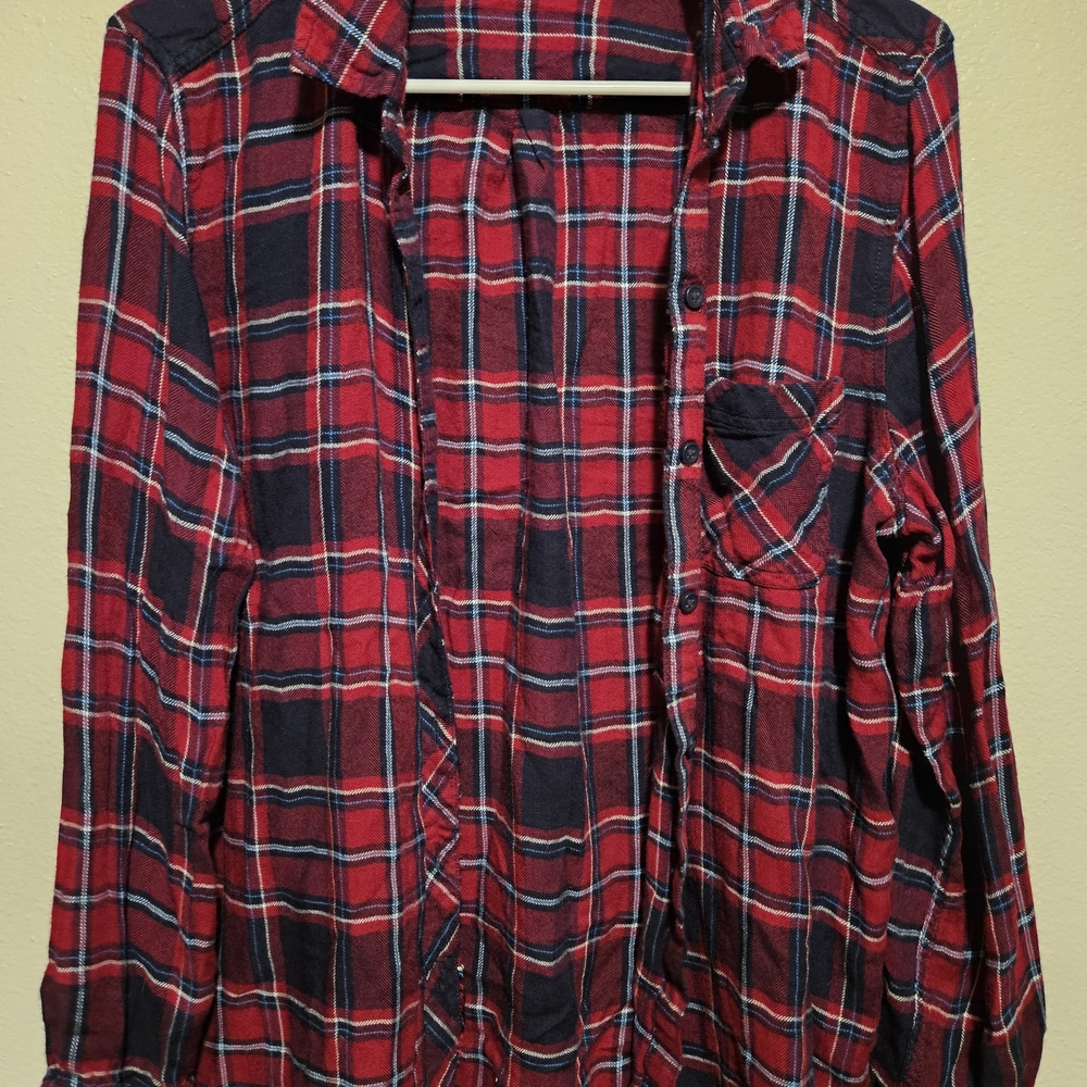 Beachlunchlounge Red and Blue Plaid Shirt